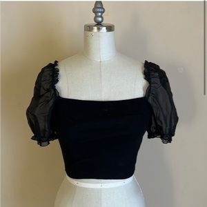 Wilfred puff sleeve crop top